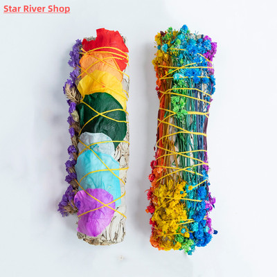 White Sage Incense with flower Flavor Incense Bundles Smudge