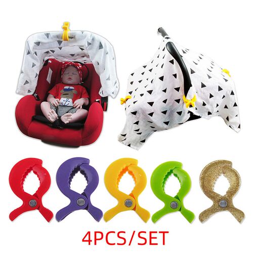 4pc/lot Baby Colorful Car Seat Accessories Plastic Pushchair