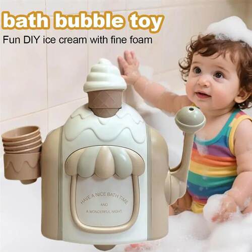 Ice Cream Foam Machine Car Bath Toys Toddler Ice Cream Maker