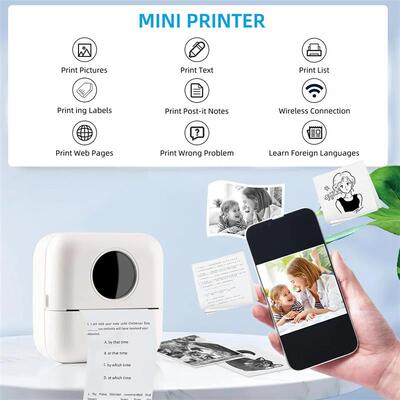 Mini Printer, Portable Thermal Printer, Inkless er Maker, Fr