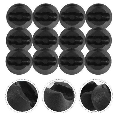 16 Pcs Furniture Feet Protectors ABS Rubber Covers Black