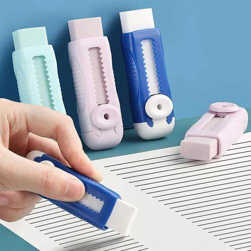 Pencil Eraser Useful Labor-saving Push Pull Rubber Creative