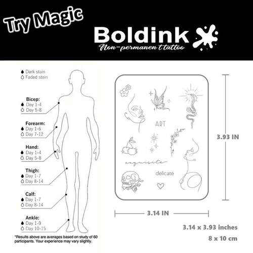 Snake Temporary Tattoo,Lasts To 15 Days New Technology Magic