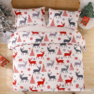 Christmas bedding three piece set down duvet cover sheet