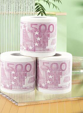 1 Roll 500 EUR Bill Toilet Paper Decoration for Home Rolling