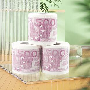 1 Roll 500 EUR Bill Toilet Paper Decoration for Home Rolling