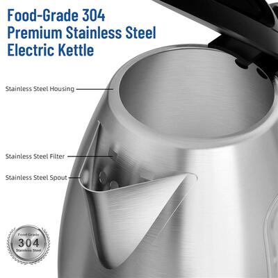 Stainless Steel Electric Kettle, 1.8 Liter Tea Kettle Electr