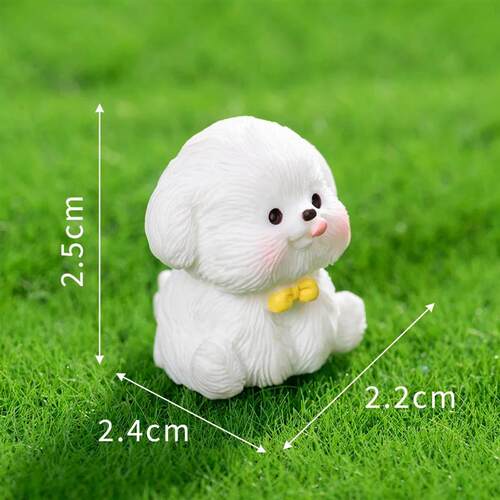 5-20pcs Cute Cartoon Puppy Statue Resin DIY Crafts