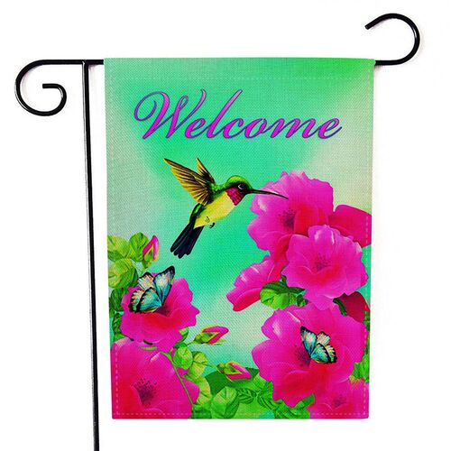 Beautiful flower pattern double-sided printing Garden Flag s