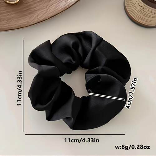 5pcs/Set Woman Elegant Hair Band Solid Color Large Scrunchie