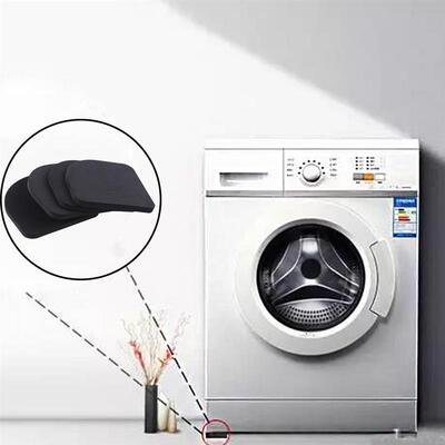 4PCS/Lot+Black+Multifunctional+Anti+Vibration+Mat+For+Refrig