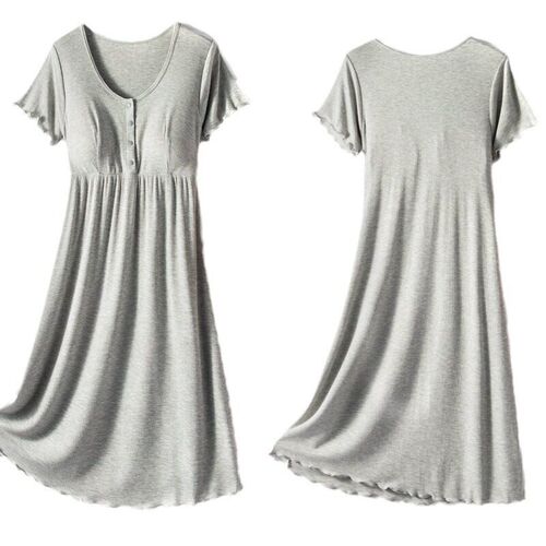 Modal Thread Maternity Skirt Thin Round Neck Short Sleeve Ma