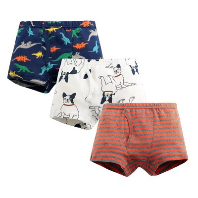 3 Piece Kids Boys Underwear Cartoon Childrens Shorts Pantie