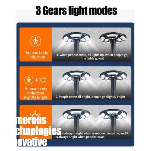 Solar Flood Lights Outdoor Waterproof 6500K with Motion Sens