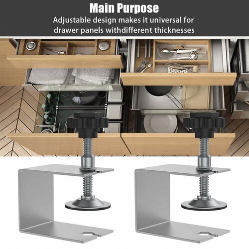 4Pcs Cabinet Installation Clamp Stainless Steel Drawer Fixin