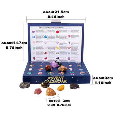 24 Grid Ore Crystal Gemstone Blind Box Rock Mineral Specimen