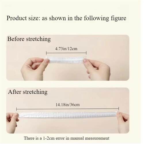 200 Piece White Cling Film, Elastic and Transparent, Suitabl