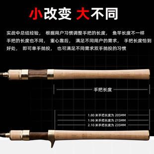 滑漂路亚竿L调中快大导环微物马口路滑竿鳜鱼鲈鱼软虫路亚杆装