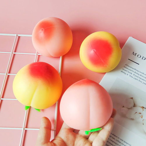 peach Squishy Mochi Fidget Toys Stress ball 水蜜桃捏捏乐桃子