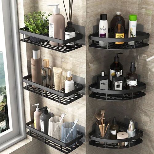 Bathroom Shelves No-Drill Triangle Corner Shelf Shower Shamp