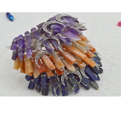 Natural Crystal Crown Queen Raw Crystal Hair Band Lapis Amet