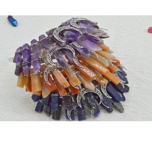 Natural Crystal Crown Queen Raw Crystal Hair Band Lapis Amet