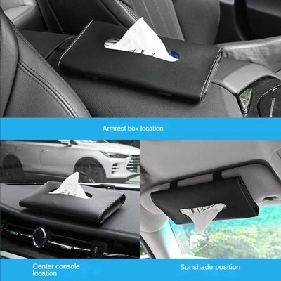 1 Pcs Car Tissue Box Towel Sets Car Sun Visor Tissue Box Hol