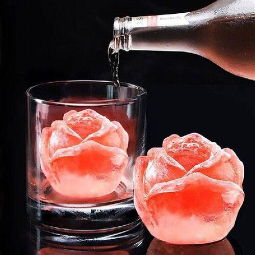 3D Rose Ice Molds Kitchen 1.3 Inch Small Ice Cube Trays