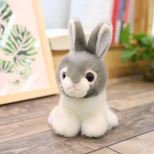 Simulation rabbit plush cute hare stuffed super soft bunny
