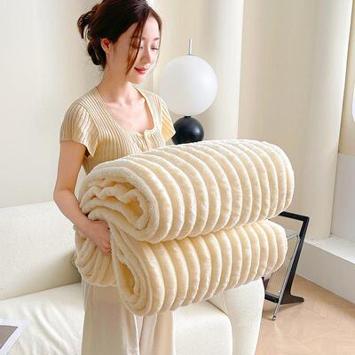 Thick Blanket Warm Sofa Bed Cover Duvet Bed Bedspread 绒毛毯