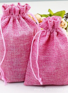 Hot 50 Pcs/Lot 7*9cm Khaki Color Natural Burlap Linen Jewelr