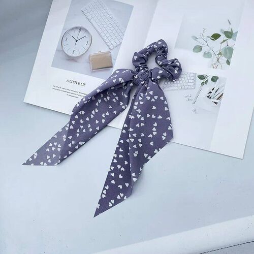 Top Sale Women Girls Elastic Hair Bands Bow Long Ribbon tail