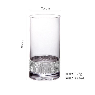Nordic Diamond Cup Simple Style Whiskey Juice Cup with Diamo