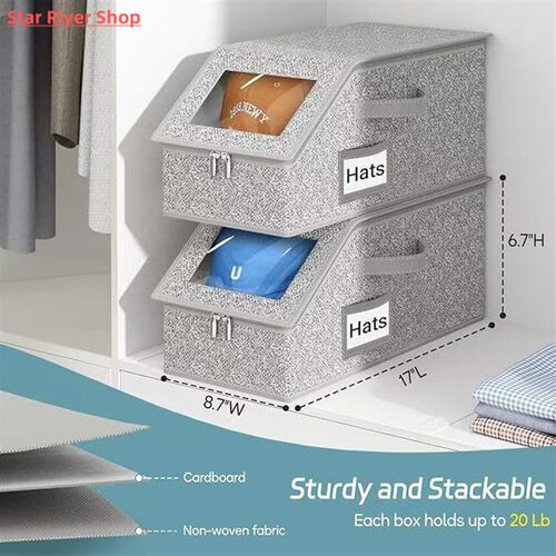 Foldable Zipper Baseball Cap Storage Box Non-woven Dustproof
