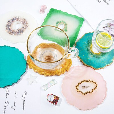 1Pcs Irregular Coaster Resin Silicone Mold UV Epoxy Resin Mo