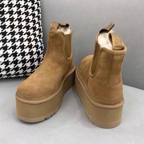 Classic Snow Boots for Womens Flat Shoes Suede Fur Plush War