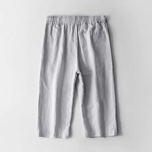 Linen Pants Mens 7-point Shorts Summer Thin Loose Straight