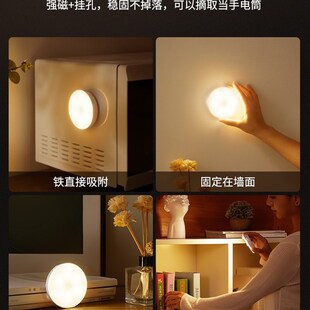 LED Night Light PIR Rechargeable Sensor USB Lamp Motion