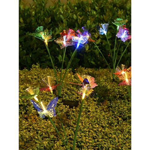 Garden Solar Butterfly Lights Outdoor 6LED Decor Light Water