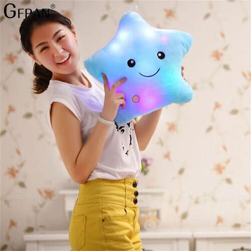1pc 40*35 Star Pillow Luminous Pillow,Led Light Pillow,Plush