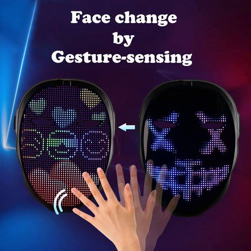 Face Transforming LED Mask with App Controlled - Programmabl图片