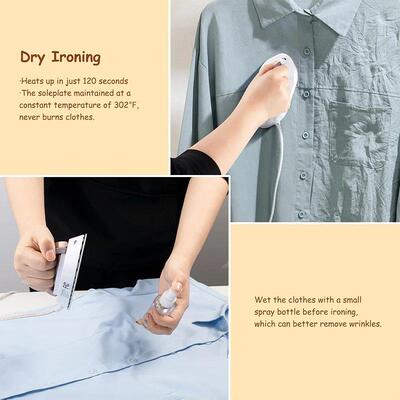 Mini Iron for Clothes 110V/220V Dual-Voltage Fast Preheating