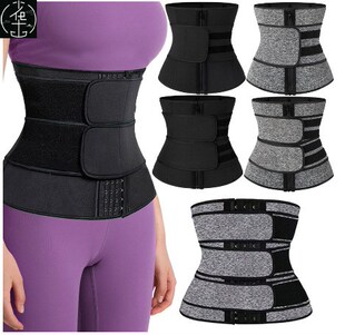 Plus Size Waist Trainer Corset Sport Girdle Double Belt Faja