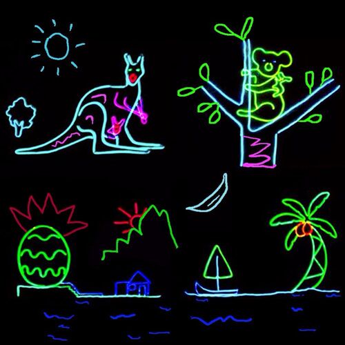 Glow EL Wire Cable LED Neon Christmas Dance Party DIY Costum