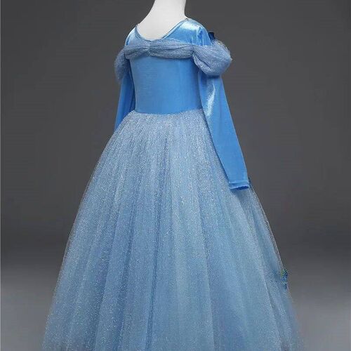 Elsa Costume for Kids Girls Long Sleeves Disguise Dresses