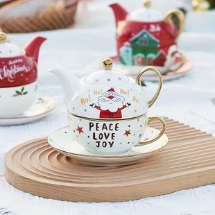1pc, lovely Christmas suit, coffee cups and saucers, porcela