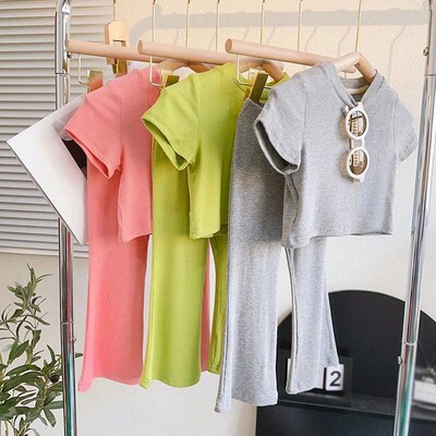 Girls Clothes Sets Summer Outfit Toddler Short Sleeve T-Shir