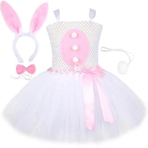 Baby Girls Easter Bunny Tutu Dress for Kids Rabbit Cosplay C