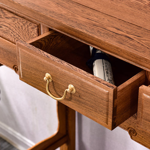 红木家具鸡翅木条案仿古供桌中式供台实木神台香案佛台翘头玄关桌