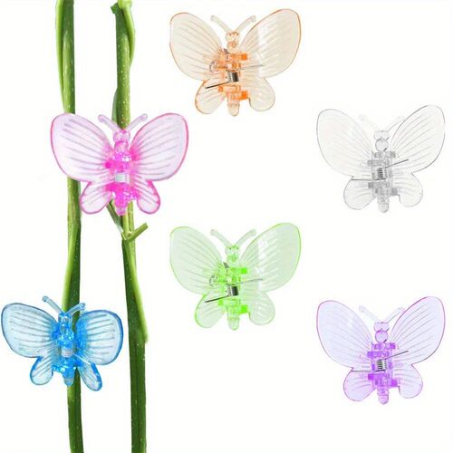30pcs Colorful Orchid Clips Butterfly Clamps Garden Plants V